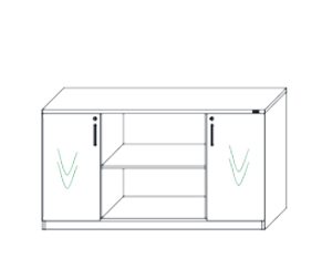 木質(zhì)雙門文件柜